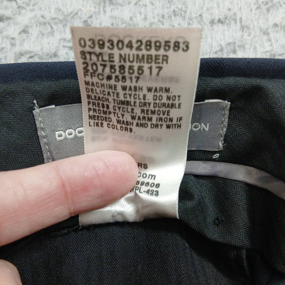 Dockers Collection‎ Super 100's Worsted Wool Pleated Pants 40x32 Navy EUC - Picture 6 of 9